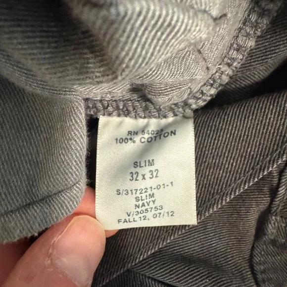 Gap Men’s 1969 premium slim jeans - gray (states navy) - 32x32 - Picture 5 of 5